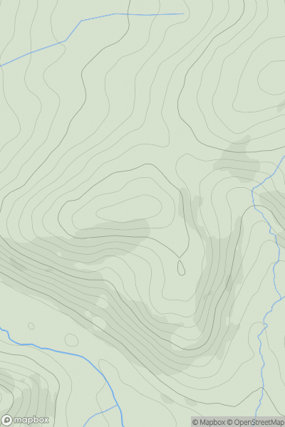 Thumbnail image for Gaer Fawr [Llandovery to Monmouth] showing contour plot for surrounding peak